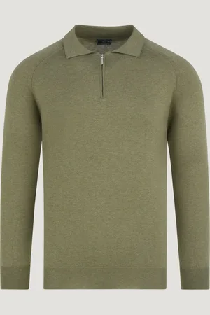SOCI3TY Long Sleeve Raglan Zip Polo Katoen (Maat L)