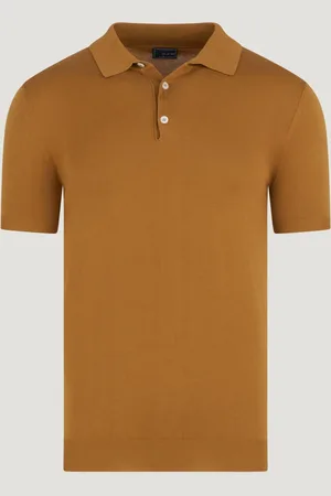 SOCI3TY Zero Pilling Polo Katoen Karamelbruin (Maat L)