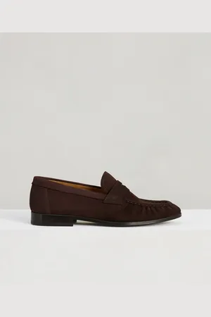 SOCI3TY Gathered Detail Penny Loafer Nubuck (Maat 41)