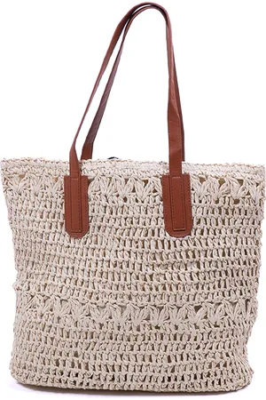 Monnq Handtas Dames Beige - Stro