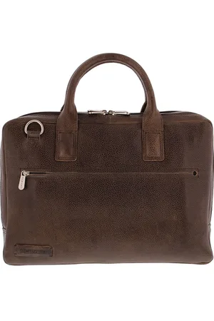 Plevier Laptoptas Heren Bruin - Leer