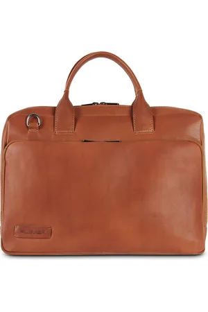 Plevier Laptoptas Heren Cognac - Leer