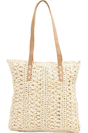 Monnq Handtas Dames Beige - Stro