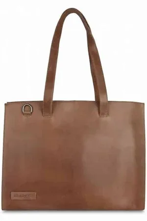 Plevier Laptoptas Dames Taupe - Leer