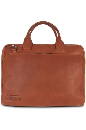 Plevier Laptoptas Dames Cognac - Leer