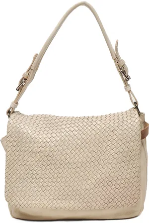 Berba Handtas Dames Beige - Leer