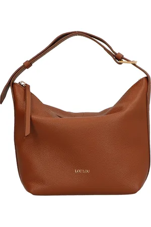 LOULOU Crossbodytas Dames Cognac - Leer