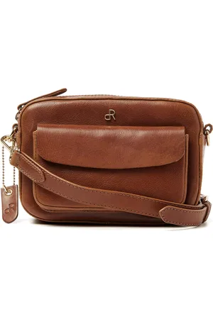 dR Amsterdam Schoudertas Milan Cognac