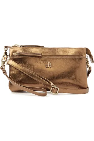 dR Amsterdam Schoudertas / Clutch Assorted Leather Gold