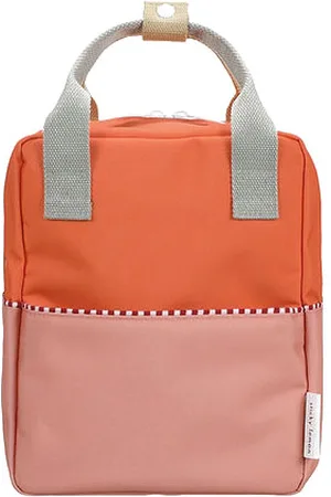 Sticky Lemon Backpack small | wonders | colourblocking | lifebuoy orange + coral pink