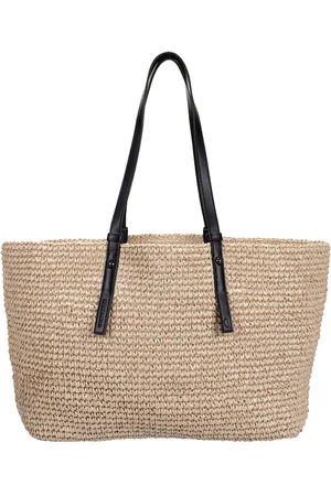Monk Kami straw bag | black
