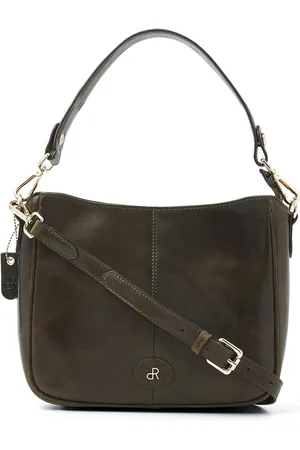 dR Amsterdam Handtas Green - Full Grain Waxed Cow Leather