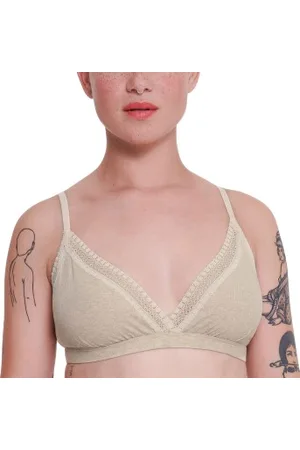 Sloggi GO Ribbed Lace Bralette Ivoor katoen X-Small Dames