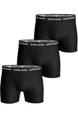 Björn Borg Herenslips 3P Essential Shorts Zwart katoen Large Heren