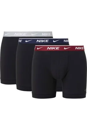 Nike Herenslips 6P Everyday Cotton Boxer Zwart/Rood katoen Small Heren