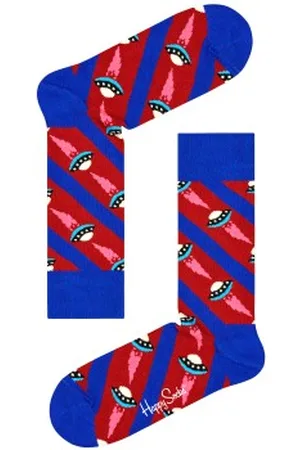 Happy Socks Sokken Ufo Sock Blauw katoen Maat 36/40