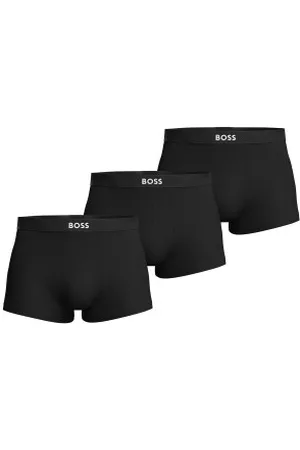 HUGO BOSS Herenslips 3P Trunk ONE Zwart katoen Large Heren