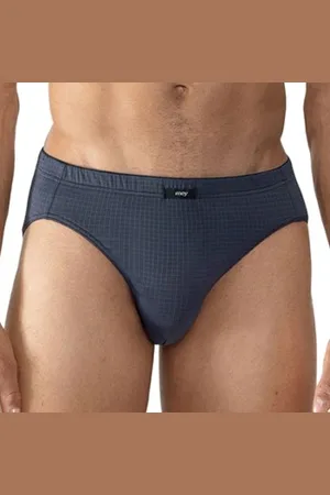 Mey Herenslips Blue Check Jazz Briefs Donkerblauw Small Heren