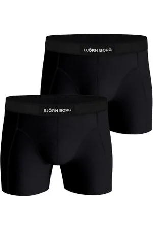 Björn Borg Bjorn Borg Premium Cotton Stretch Boxer 1298 Herenslips 2P Zwart ecologisch katoen Large Heren
