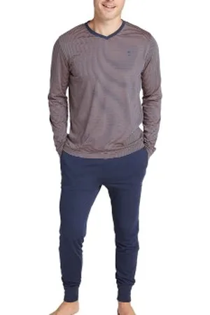 Jockey Pyjama Knit Blauw Small Heren