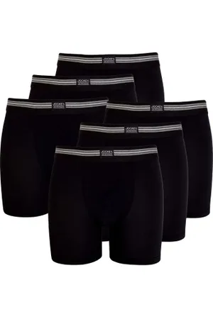 Jockey Herenslips 6P Cotton Stretch Boxer Trunk Zwart katoen Small Heren