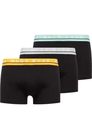 HUGO BOSS Herenslips 3P Trunk Grijs/Geel katoen X-Large Heren