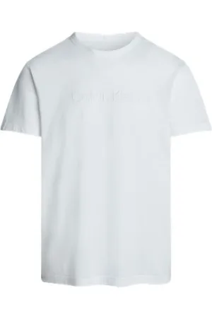 Calvin Klein Logo Cotton Tee Wit katoen Small Heren