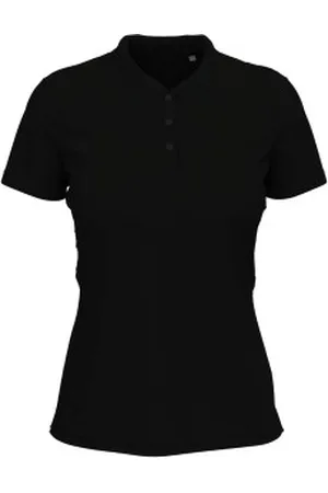 Stedman Claire Short Sleeve Polo Zwart rondgewoven katoen X-Small Dames