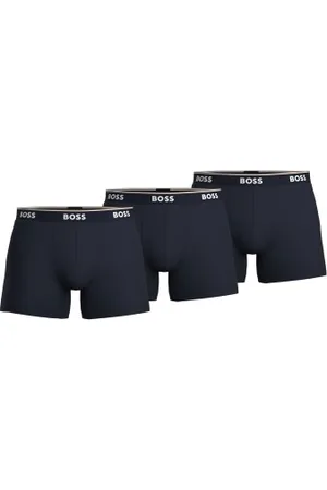 HUGO BOSS Herenslips 3P Cotton Stretch Boxer Brief Long Donkerblauw katoen Medium Heren