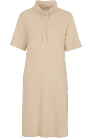 Damella Knitted Lounge Dress Zand Small Dames