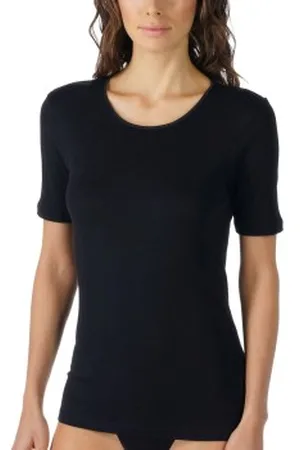 Mey Noblesse T-Shirt Zwart katoen 38 Dames