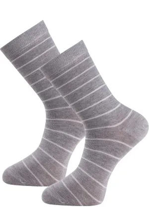 Trofé Trofe Bamboo Small Stripe Socks Sokken 2P Grijs Maat 35/38 Dames
