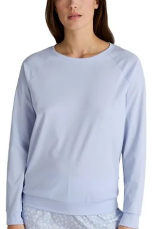 Calida Favourites Sleep Shirt Long-Sleeve Lichtblauw katoen Large Dames