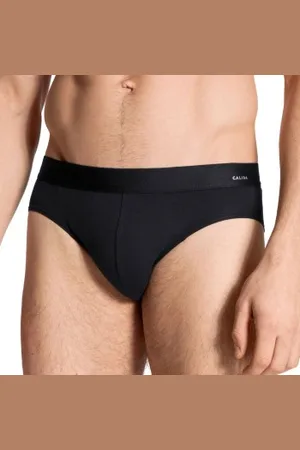 Calida Herenslips Cotton Code Brief Zwart katoen Large Heren