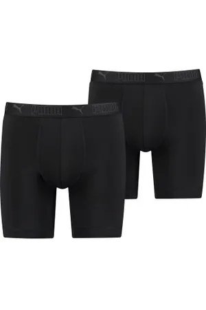 PUMA Herenslips 2P Sport Microfiber Long Boxer Zwart polyester Small Heren