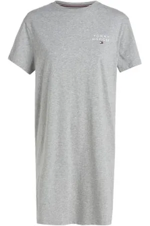 Tommy Hilfiger Half Sleeve Nightdress Lichtgrijs katoen X-Small Dames