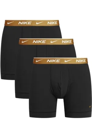 Nike Herenslips 6P Everyday Cotton Boxer Zwart/Goud katoen Medium Heren