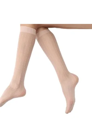 Oroblu Sokken Point Line Knee-High 20 Den Lichtroze polyamide One Size Dames