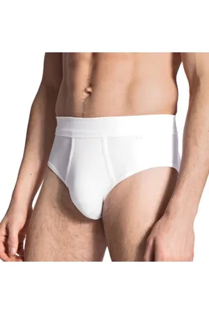 Calida Herenslips Cotton 1 Herr Midi Gylf 23112 Wit katoen Small Heren