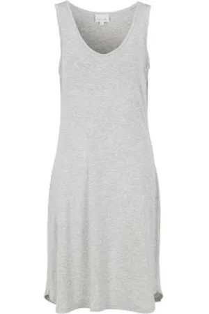 Damella Bamboo Nightdress Grijs Bamboe Small Dames