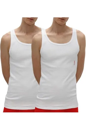 HUGO BOSS 2P Twin Tank Top Wit katoen Large Heren