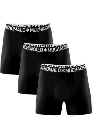 Muchachomalo Herenslips 3P Cotton Stretch Basic Boxer Zwart katoen Small Heren