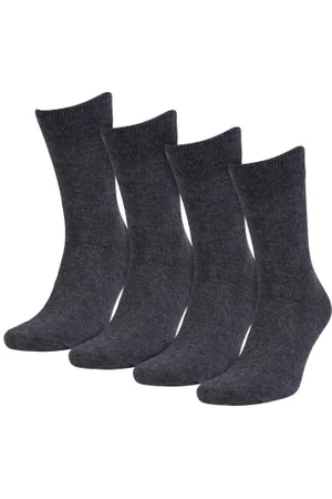 Amanda Christensen Sokken 4P Bamboo Crew Socks Antraciet Maat 39/42