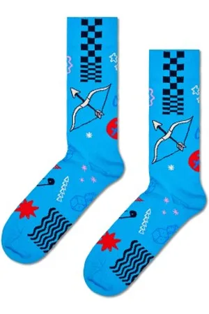 Happy Socks Sokken Zodiac Signs Sagittarius Sock Blauw patroon Maat 36/40