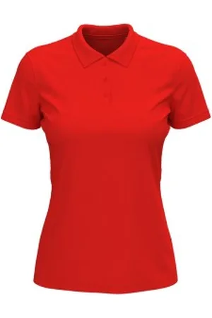 Stedman Lux Short Sleeve Polo For Women Rood katoen X-Small Dames