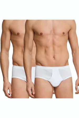 Schiesser Herenslips 2P Original Classics Fine Rib Sport Briefs Wit katoen Small Heren