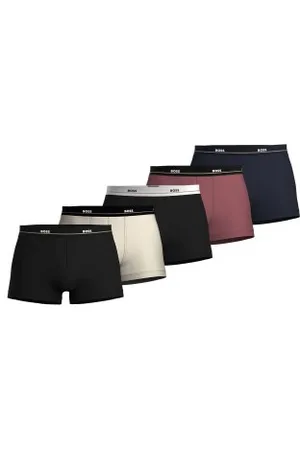 HUGO BOSS Herenslips 5P Essential Trunk Versch. kleure katoen Large Heren