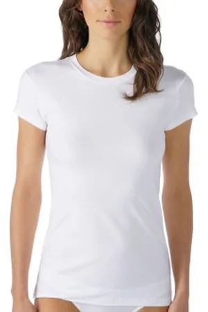 Mey Cotton Pure Short Top Wit katoen 36 Dames