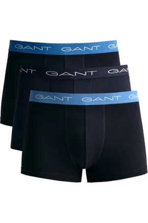 GANT Herenslips 3P Cotton Trunks Zwart/Blauw katoen Medium Heren
