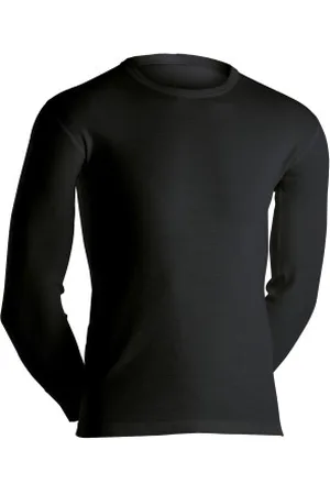 Dovre Long Sleeve Wool Crew Neck Zwart merinowol Small Heren